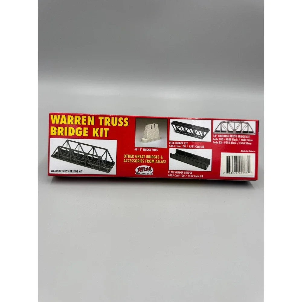 Atlas HO Scale Warren Truss Bridge Kit Code 83 Item 593 Black Model Train